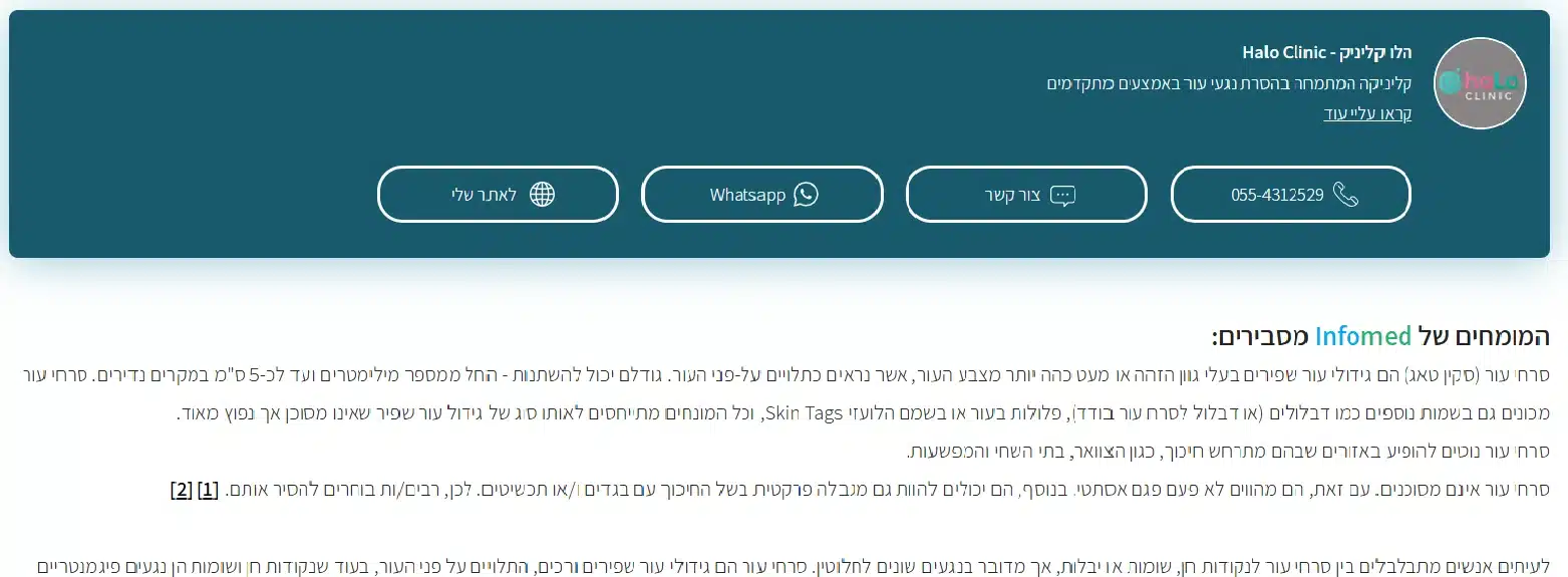 קולאז׳ כתבות ואזכורים של Halo Clinic